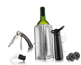 Wine Essentials Geschenk-Set Vacu Vin Schwarz
