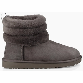 UGG Fluff Mini Quilted Charcoal Damen