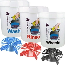 Buckets Wash, Rinse & Wheels ScratchShield + 3x Guard