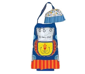 Kookschort Met Muts Blauw Simply For Kids