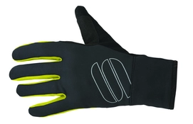Fietshandschoen Sportful Men Softshell Stretch Glove Black Yellow Fluo