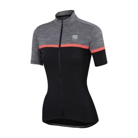 Fietsshirt Sportful Women Giara Jersey Black Coral Fluo-XL
