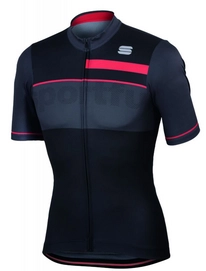 Fietsshirt Sportful Men Squadra Corse Jersey  Black Anthracite Red