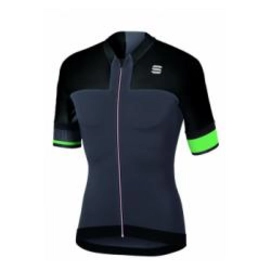 Fietsshirt Sportful Men Strike Jersey Anthracote Black Green