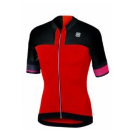 Fietsshirt Sportful Men Strike Jersey Red Black