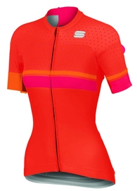 Fietsshirt Sportful Women Diva Jersey Fire Red Orange