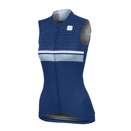 Fietsshirt Sportful Women Diva Sleeveless Jersey Blue Twil White