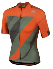 Fietsshirt Sportful Men Bodyfit Pro 2.0 X-Jersey Green Orange Red