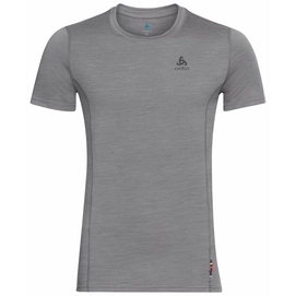 Maillot de Corps Odlo Men BL Top Crew Neck S/S Merino 130 Grey Melange