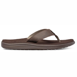 Flip Flops Teva Men Voya Flip Leather Chocolate Brown-Shoe Size 7