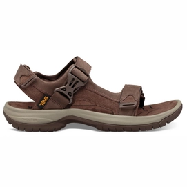 Sandals Teva Men Tanway Leather Chocolate Brown-Shoe Size 45.5