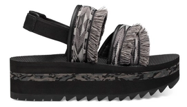 Teva Women Flatform Ceres Double Diamond Black
