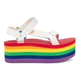 Teva Flatform Universal White Rainbow Damen-Schuhgröße 41