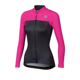 Fietsshirt Sportful Women Bodyfit Pro Thermal Jersey Anthracite Bubble Gum