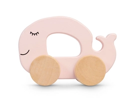 Houten Speelgoedauto Jollein Sea Animal Pink