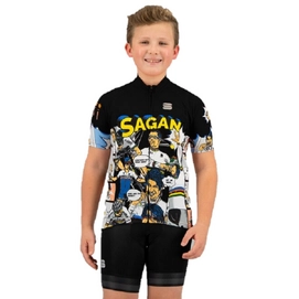 Fahrradshirt Sportful Super Peter Jesey Black Kinder