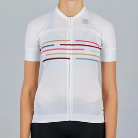Fahrradshirt Sportful Vélodrome Short Sleeve Jersey White Damen-S