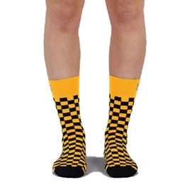 Fietssok Sportful Women Checkmate Socks Yellow Black