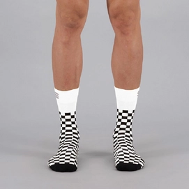 Fahrradsocke Sportful Checkmate Socks White Black Unisex