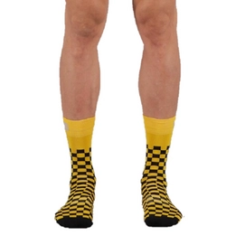 Fahrradsocke Sportful Checkmate Socks Yellow Black Unisex