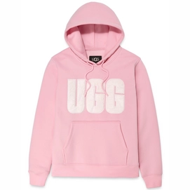 Pullover UGG Rey Fuzzy Logo Hoodie Women Bloom