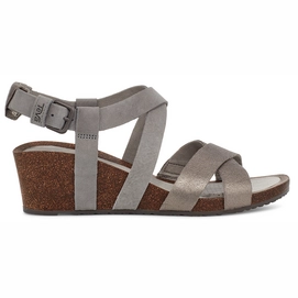 Sandals Teva Women Mahonia Wedge Cross Strap Ml Metallic Pewter-Shoe Size 40