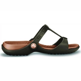 Flache Pantoletten Crocs Cleo III Espresso