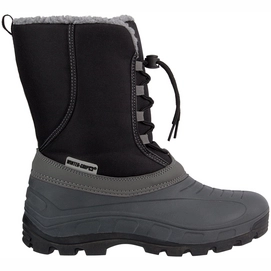 Snow Boots Winter-Grip Women Frosty Black Grey-Shoe Size 4 - 5
