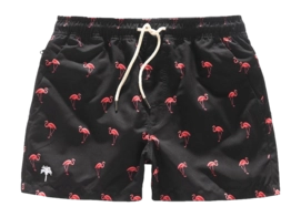Zwemshort OAS Men Black Flamingo
