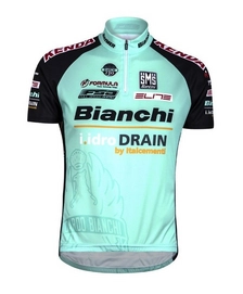 Fietsshirt Santini Team Bianchi Idro Drain Replica Short Sleeve