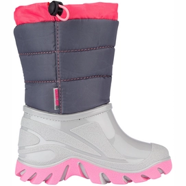 Snow Boots Winter-Grip Junior Welly Walker Anthracite Pink-Shoe Size 10 - 11