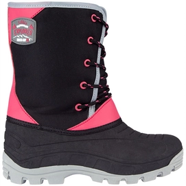 Snow Boots Winter-Grip Junior Northern Hiker Black Pink-Shoe Size 8 - 8.5