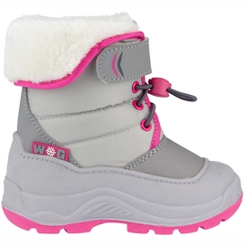 Snow Boots Winter-Grip Junior Hoppin Bieber Light Grey Pink-Shoe Size 6