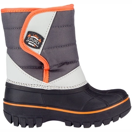 Snow Boots Winter-Grip Junior Mountain Kid Anthracite Light Grey Orange-Shoe Size 6 - 7