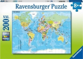 Puzzel Ravensburger Wereldkaart XXL (200 stukjes)