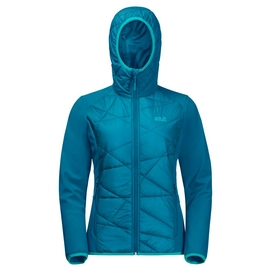 Jacket Jack Wolfskin Women Grassland Hybrid Hood Celestial Blue