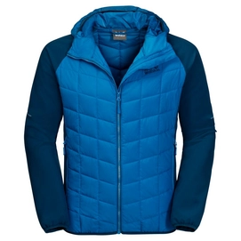 Jacket Jack Wolfskin Men Grassland Hybrid Hood Electric Blue