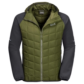 Jacke Jack Wolfskin Grassland Hybrid Hood Cypress Green Herren