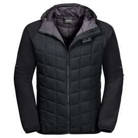 Jacket Jack Wolfskin Men Grassland Hybrid Hood Black
