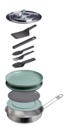 Set de Cuisson Stanley Wildfare Core Fry Pan Shale Charcoal 0,94L (12 Pièces)