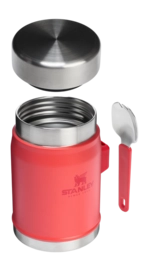 Web_PNG_Square-TheLegendaryFoodJar_Spork14OZ-HotCoral-HeroExploded