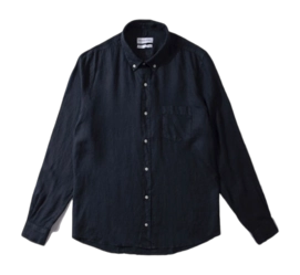 Chemise Edmmond Studios Homme Linen shirt Plain Navy-S