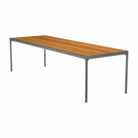 Tuintafel Houe Four Table Bamboo Dark Grey 90x270 cm