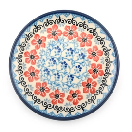 Cake Plate Bunzlau Castle Red Violets (16 cm)