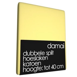 Double Split Spannbettlaken Damai Gelb (Baumwolle)