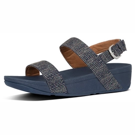 FitFlop Lottie Glitter Stripe Bak-Trap Sandals Midnight Navy