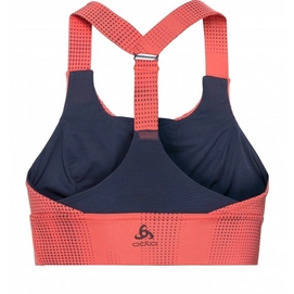 Sport BH Odlo Feminine Medium Women Hot Coral Aop