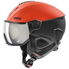 Skihelm Uvex Instinct Visor Fierce Red Black Mat