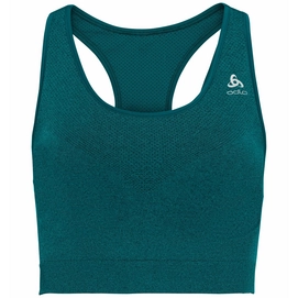 Brassière de Sport Odlo Women Sport Bra Seamless Medium Ceramicool Submerged Vert