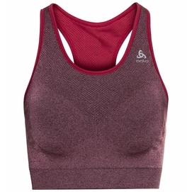 Sport-BH Odlo Sport Bra Seamless Medium Ceramicool Deep Claret Melange Damen